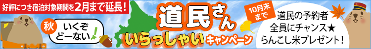 【延長】いくぞどーない！道民さんいらっしゃいキャンペーン