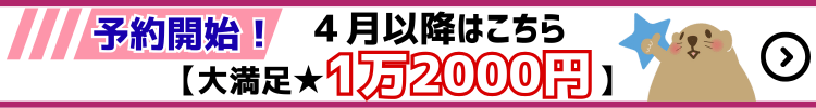 新企画【大満足★1万2000】が予約開始！