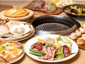 夕食ビュッフェ　海鮮・焼肉・和洋中50品以上の品揃え