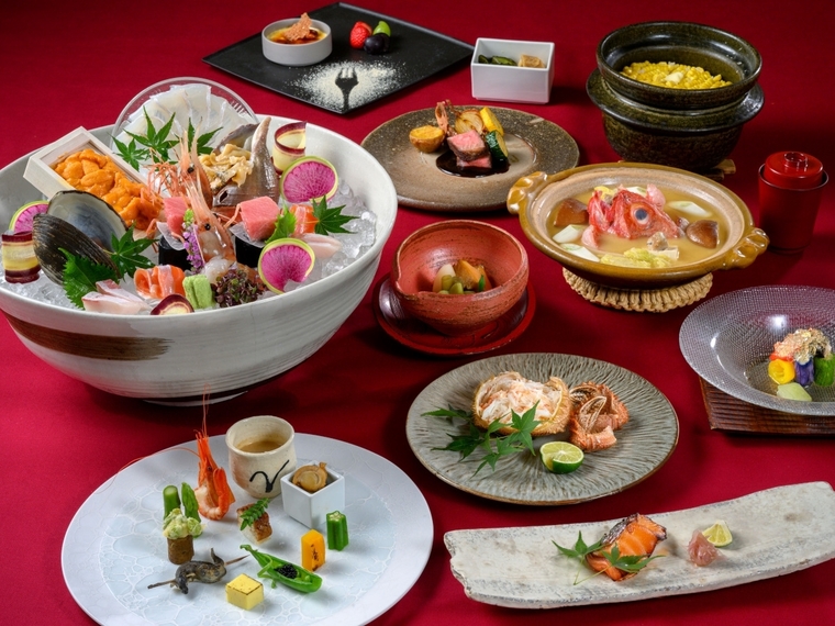 ■至高会席「茜山膳」一例/地域と季節が育んだ特選素材を使用した和食会席