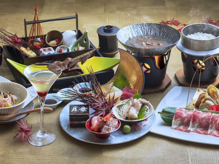 【2025秋・銀の月】秋野菜や旬魚介をたっぷり使用し、目と舌で季節を感じる会席膳