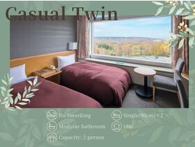 【カジュアルツイン】18平米／シングルベッド×2