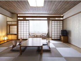 ◆和室43平米／ゆとりある純和風客室で畳のぬくもりに包まれる寛ぎのひととき。（客室一例）