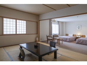 客室(和洋室)広々とご利用頂ける和室+ツインベッドのお部屋タイプ【写真は一例】