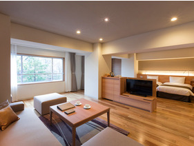 【平成モダン　ツインルーム】63平米の広々とした2名様用客室です。