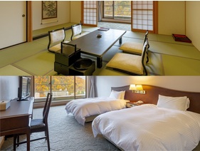 【1303号室】和室と洋室の二間で最大8名様の宿泊が可能なお部屋。