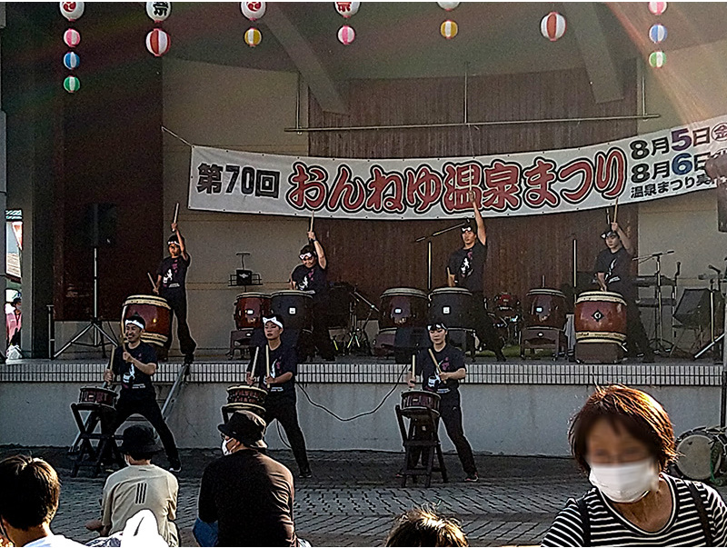 迫力満点の和太鼓演奏※過去開催時の様子