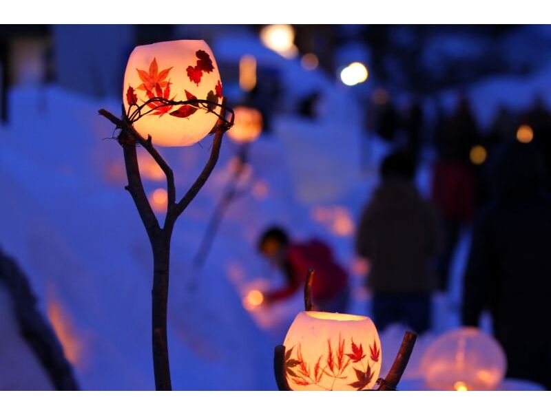 旧国鉄手宮線跡地会場のキャンドル