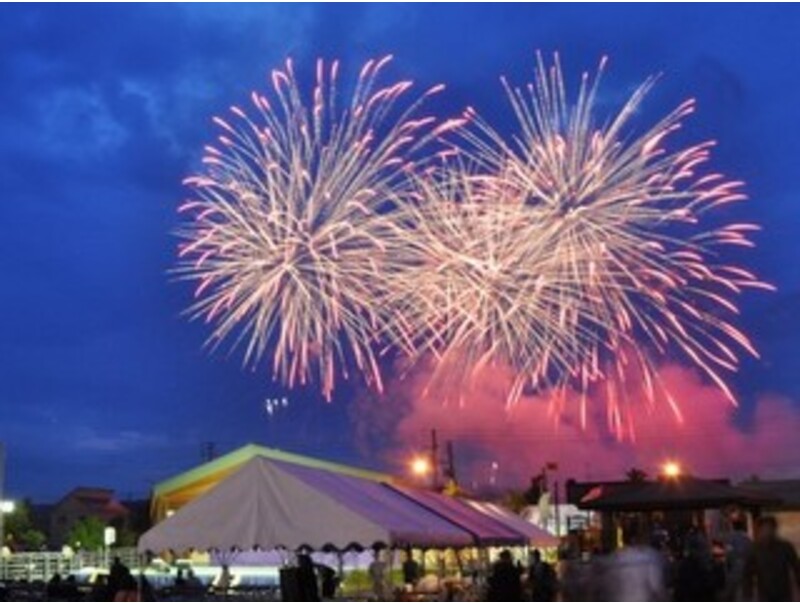 約1,000発の花火が初夏の夜空を彩ります