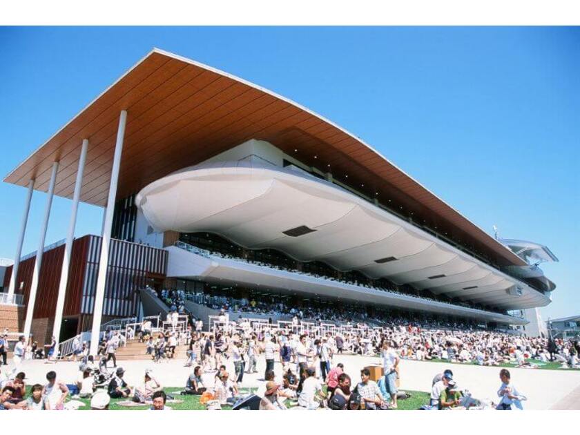リゾート感あふれる開放的なスタンド（提供：日本中央競馬会）