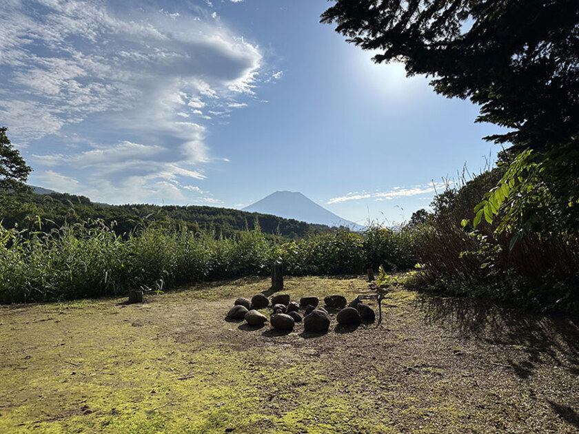 テントサイトから望む羊蹄山!