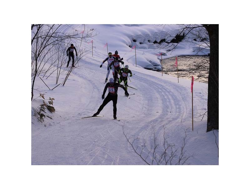 滑走する選手たち