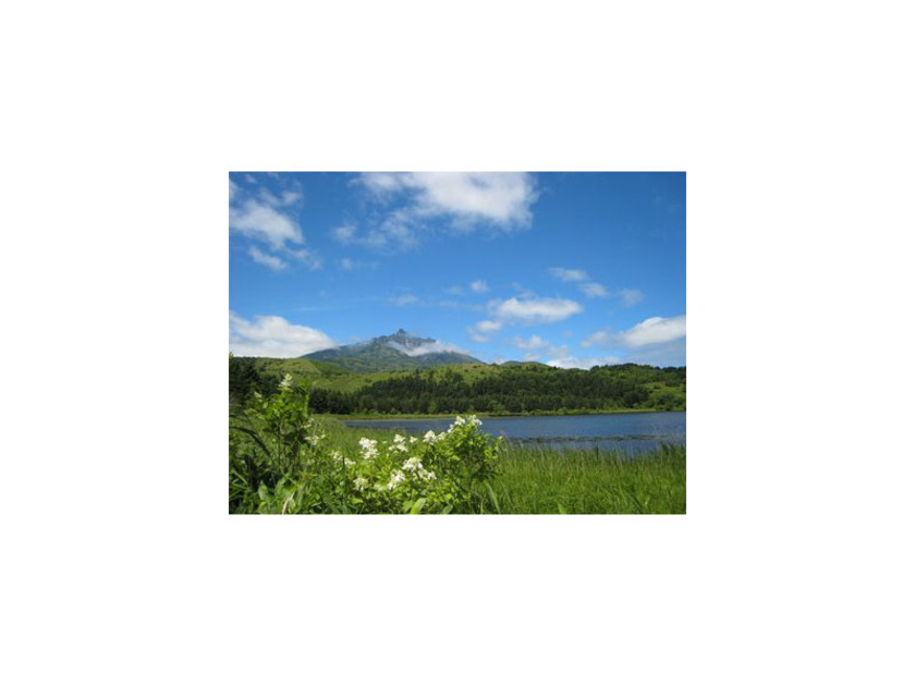 島南部に位置する沼浦湿原にある利尻島で最も大きい湖沼。穏やかな日には湖面に利尻山が写し出されます