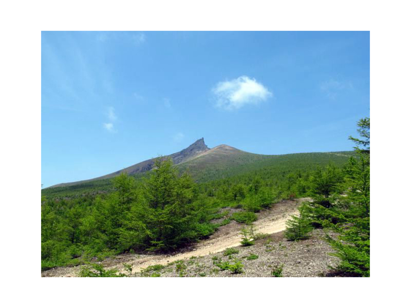 登山道から剣ヶ峰を望む