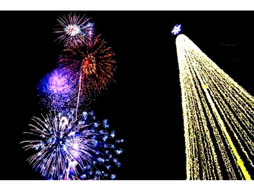 花火が華やかに演出してくれます