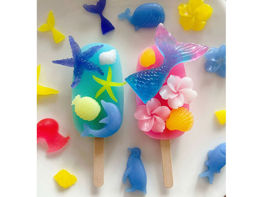 夏のデコアイスキャンディソープ＆カップケーキソープ