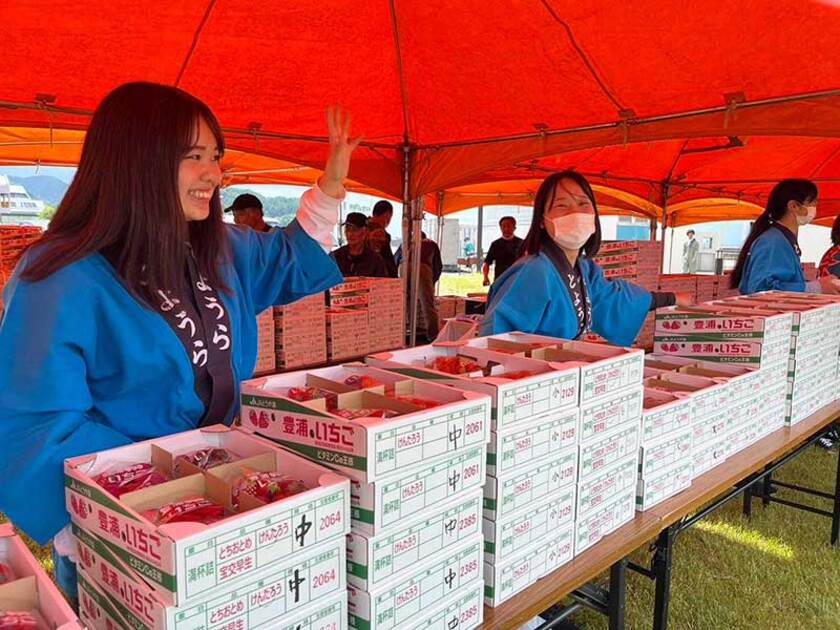 いちごの箱売りは午前中のみ！人気のため早めに売り切れてしまう場合があります