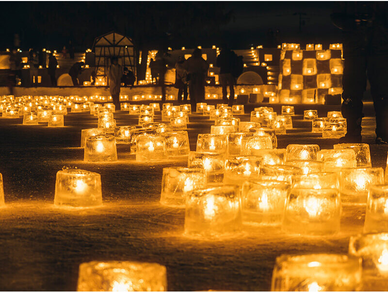 たくさんのアイスキャンドル!